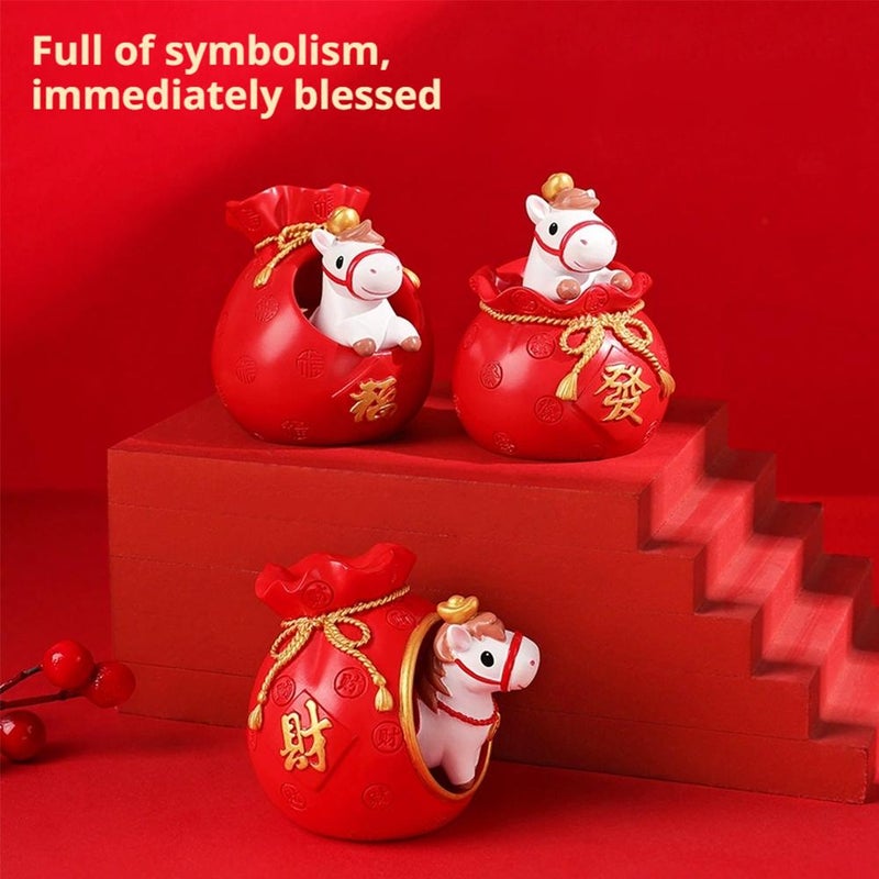 Year of the Horse Resin Desktop Ornament – 3 Sizes Chinese Zodiac Wealth Figurine, High-Precision Collectible Decor for Home Office, New Year Corporate Gift  (Style A) - Image 4